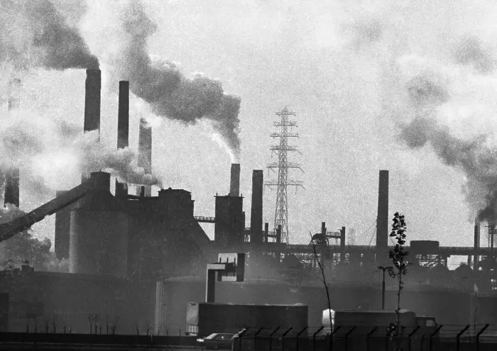 Framed Print : The pollution of the Duisburger Kupferhuette on 22 Framed Print : The pollution of the Duisburger Kupferhuette on 22