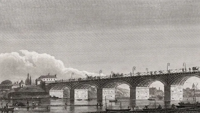 Framed Print : Pont d'Austerlitz, Paris, antique steel engraved print Framed Print : Pont d'Austerlitz, Paris, antique steel engraved print