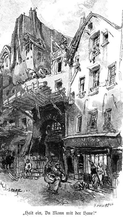 Framed Print : In the poor quarter, Paris, alley