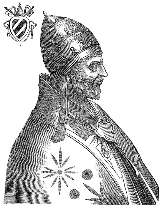 Framed Print : Pope Adrian IV or Adrianus IV, born Nicholas Breakspear