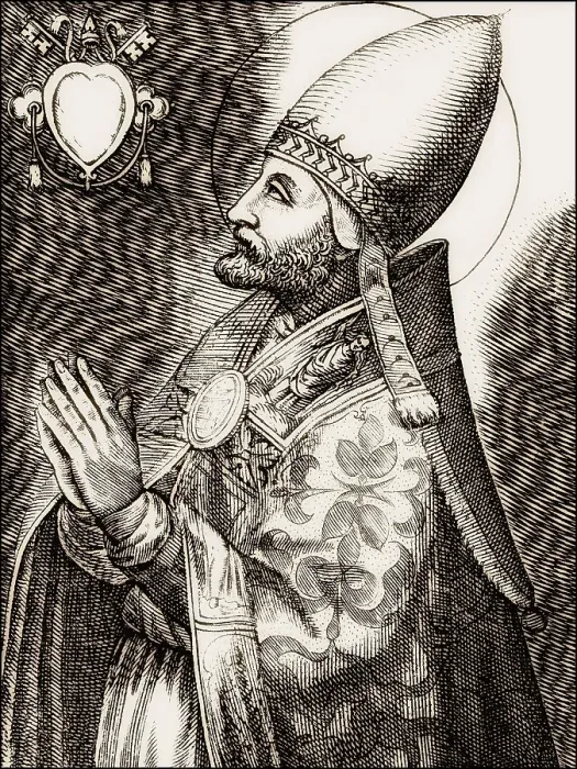 Framed Print : Pope Benedict II, bishop of Rome from 683 to 685