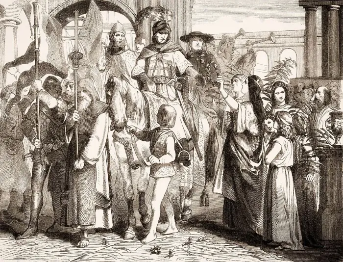 Framed Print : Pope John X at Rome, Pope from March 914 to his death in 928