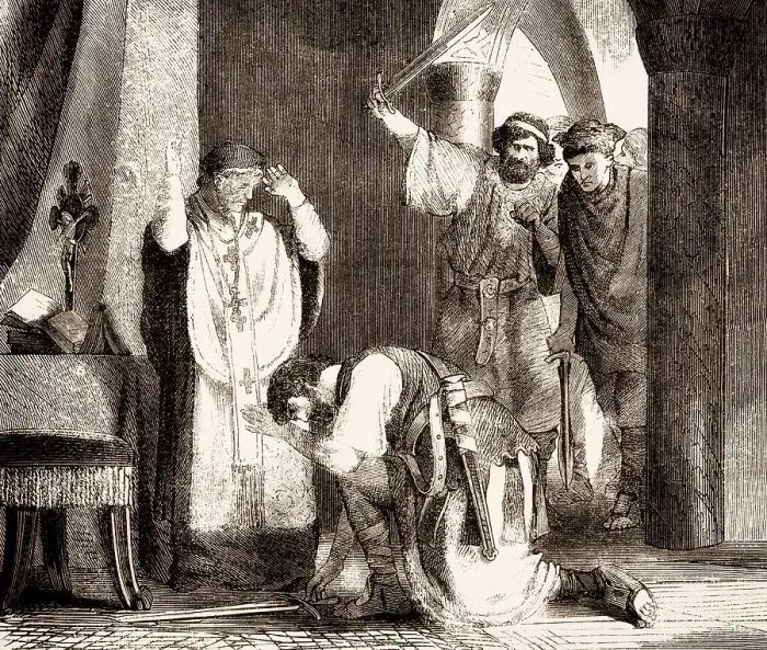 Framed Print : Pope Sergius I, c. 650 - 701, and his bodyguard protospatharios Zacharias