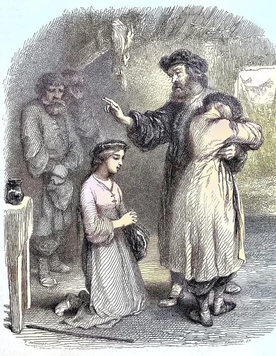 Framed Print : Pope in Siberia blesses and comforts the family