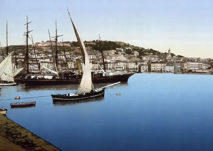 Framed Print : The Port of Cette, France, c. 1890