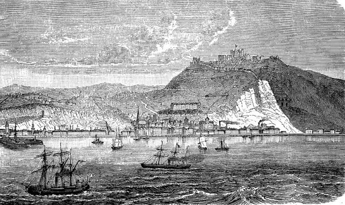 Framed Print : The Port of Dover in England, in 1880