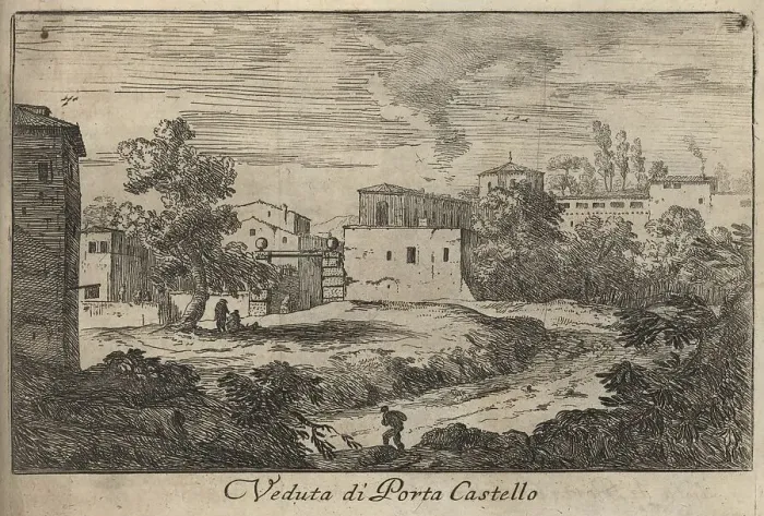 Framed Print : Porta Castello, 1767, Rome, Italy Framed Print : Porta Castello, 1767, Rome, Italy