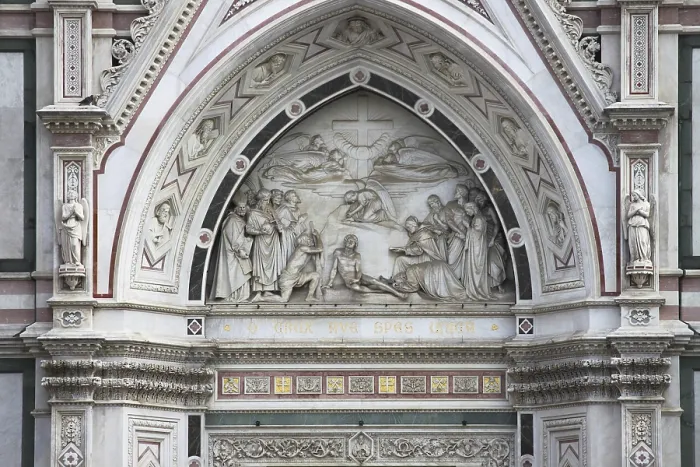 Framed Print : Portal of the Holy Cross Basilica in Florence Framed Print : Portal of the Holy Cross Basilica in Florence