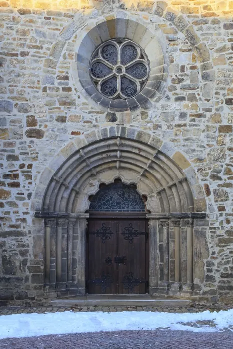 Framed Print : Side portal of St. Nikolai church on the market square