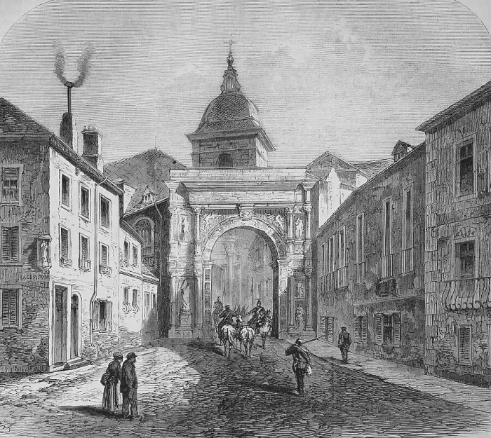 Framed Print : The Porte-Noire in Besancon, Doubs