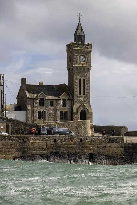 Framed Print : PORTHLEVEN, CORNWALL, UK - MAY 11 : Clock tower of the Bickford-Smith Institute in Porthleven Framed Print : PORTHLEVEN, CORNWALL, UK - MAY 11 : Clock tower of the Bickford-Smith Institute in Porthleven