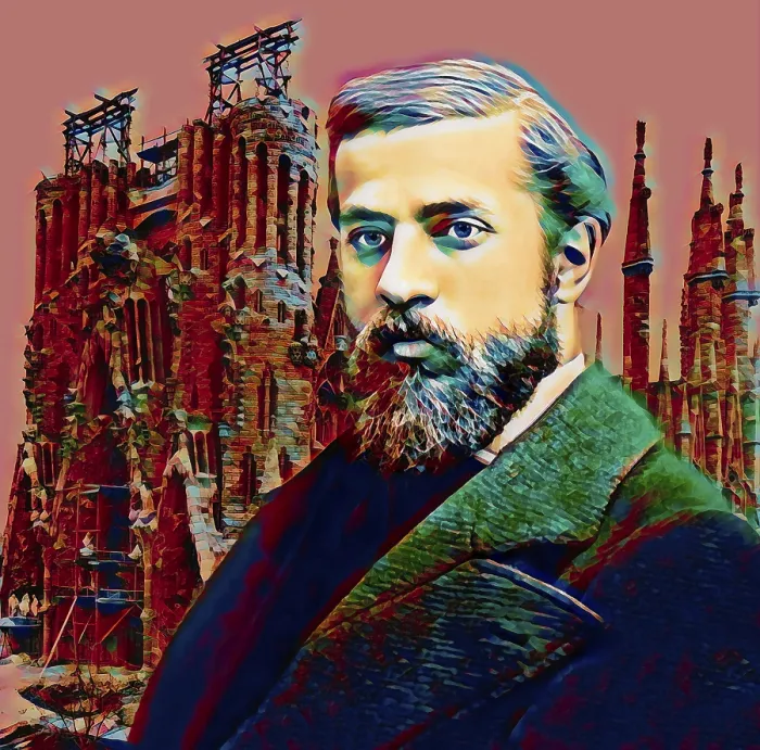 Framed Print : Portrait of Antoni Gaudi i Cornet