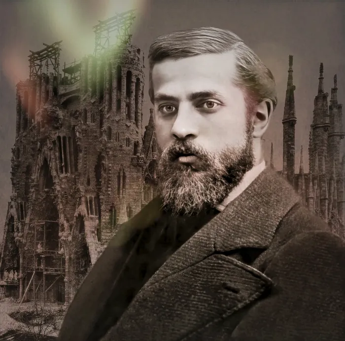 Framed Print : Portrait of Antoni Gaudi i Cornet