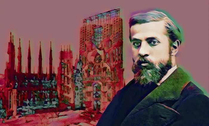 Framed Print : Portrait of Antoni Gaudi i Cornet
