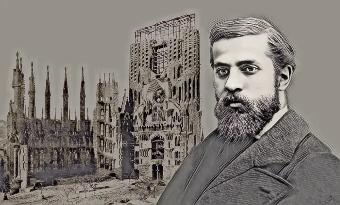 Framed Print : Portrait of Antoni Gaudi i Cornet