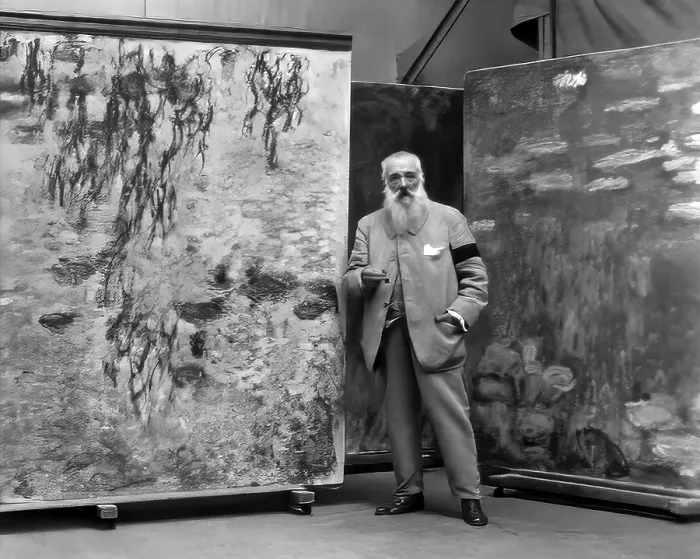 Framed Print : Portrait of Claude Monet, studio at Giverny Framed Print : Portrait of Claude Monet, studio at Giverny