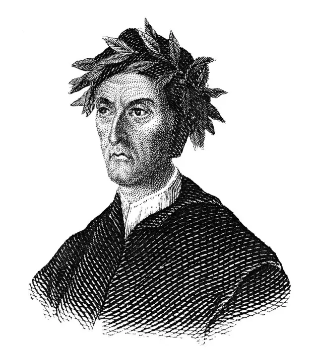 Framed Print : Portrait of Dante Alighieri, 1265 - 1321