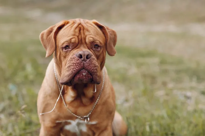 Framed Print : Portrait Dogue de Bordeaux. Dog mastiff pet