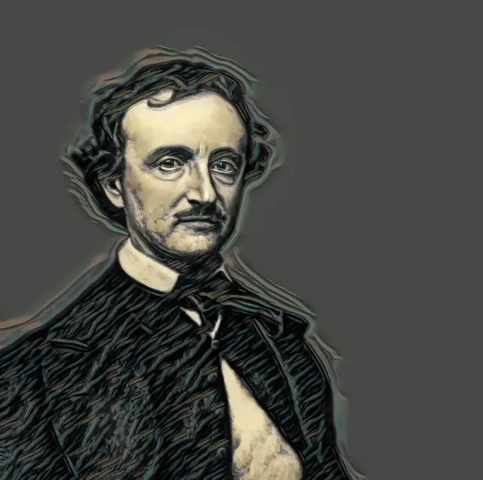 Framed Print : Portrait of Edgar Allan Poe, 1809 - 1849 Framed Print : Portrait of Edgar Allan Poe, 1809 - 1849