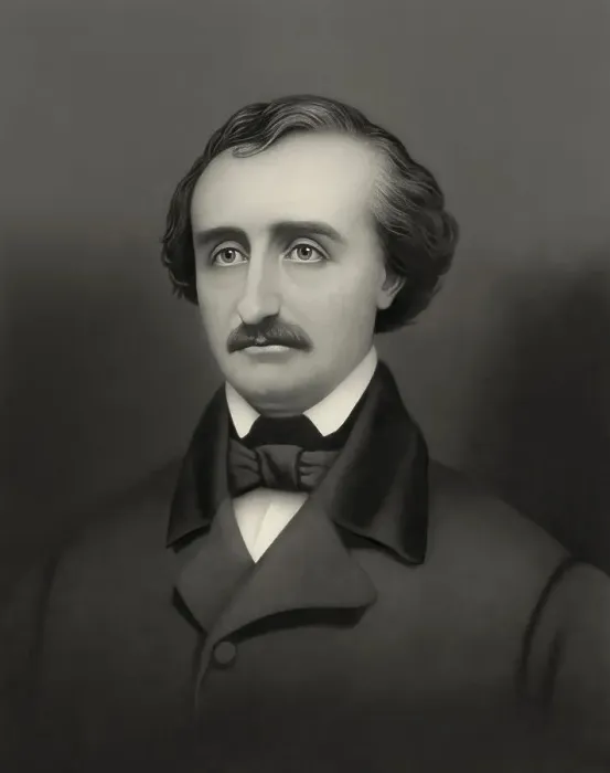 Framed Print : Portrait of Edgar Allan Poe, 1809 - 1849