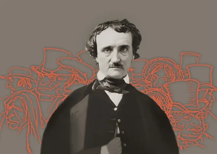 Framed Print : Portrait of Edgar Allan Poe, The Man of the Crowd