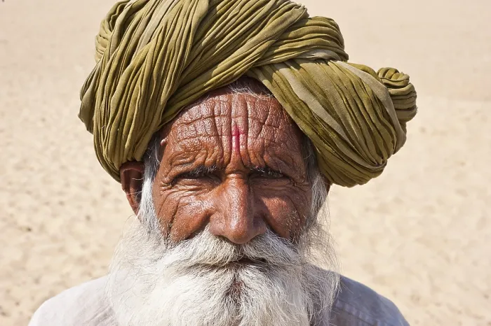 Framed Print : Portrait of an elderly Rajasthani Framed Print : Portrait of an elderly Rajasthani