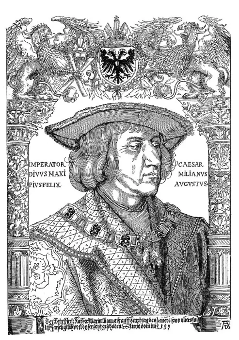 Framed Print : The portrait of Emperor Maximilian I