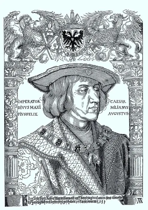Framed Print : Portrait of Emperor Maximilian I painted after Albrecht Duerer