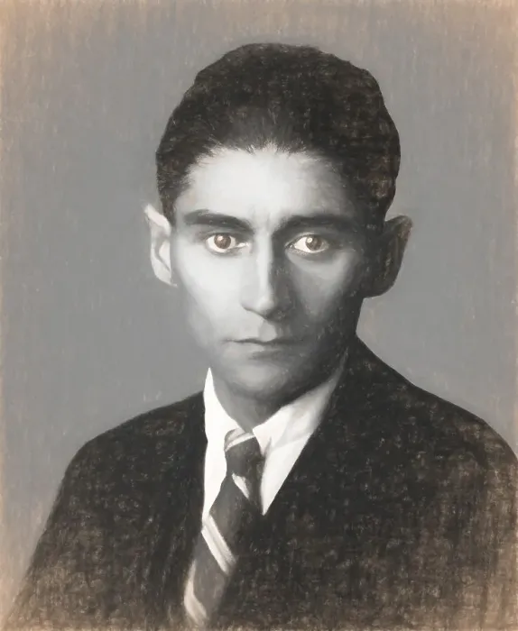 Framed Print : Portrait of Franz Kafka, 1883 - 1924
