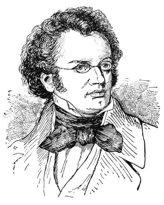 Framed Print : Portrait of Franz Peter Schubert - an Austrian composer of the late Classical and early Romantic eras Framed Print : Portrait of Franz Peter Schubert - an Austrian composer of the late Classical and early Romantic eras