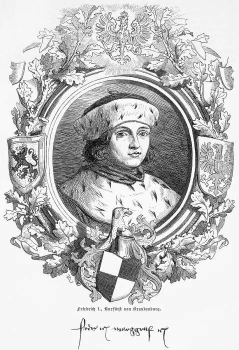 Framed Print : Portrait of Frederick I Elector of Brandenburg (1371-1440) Hohenzollern
