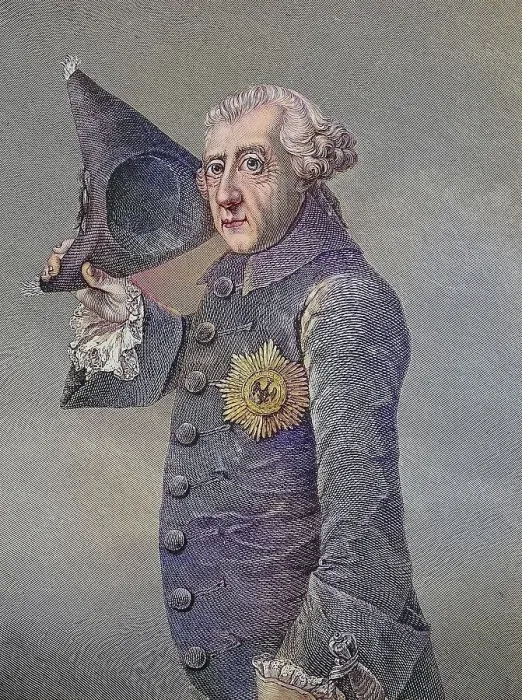 Framed Print : Portrait of Frederick II or Frederick the Great Framed Print : Portrait of Frederick II or Frederick the Great