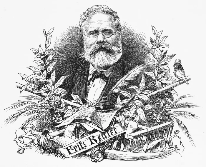 Framed Print : Portrait of Fritz Reuter, Mecklenburg-Vorpommern Framed Print : Portrait of Fritz Reuter, Mecklenburg-Vorpommern