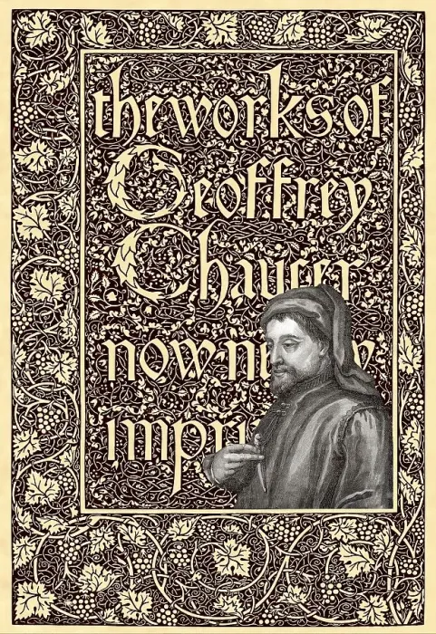 Framed Print : Portrait of Geoffrey Chaucer, ca