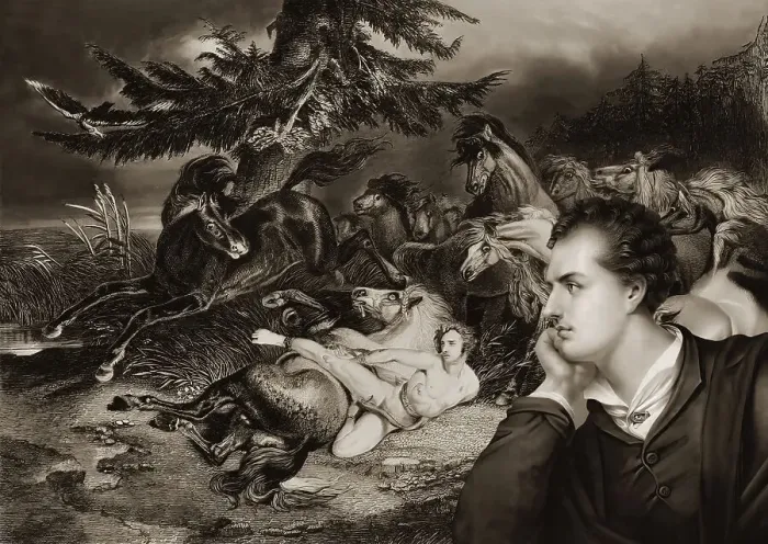 Framed Print : Portrait of George Gordon Noel Byron