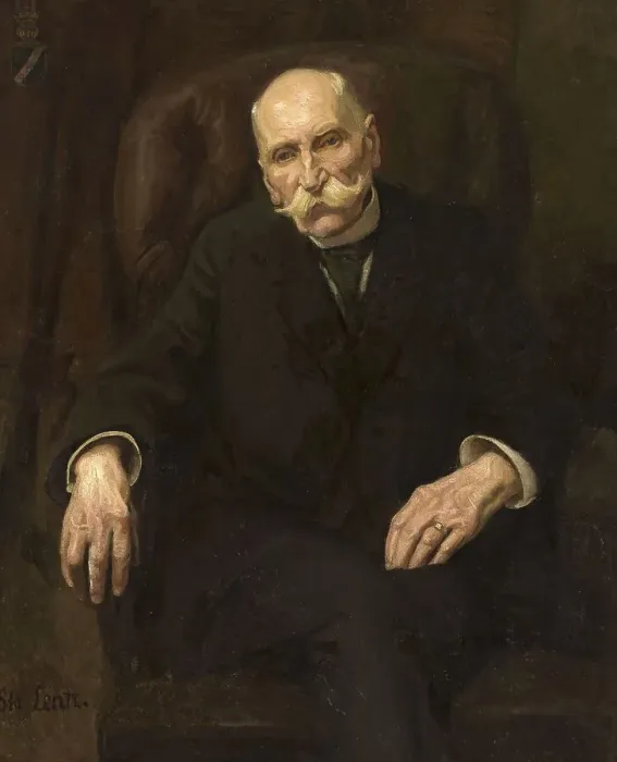Framed Print : Portrait of Jan Zembrzuski, painting by Stanislaw Lentz (1861-1920)