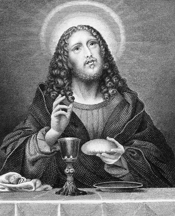 Framed Print : Portrait of Jesus Christ, halo