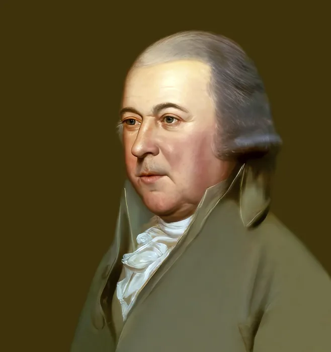 Framed Print : Portrait of John Adams, 1735 - 1826