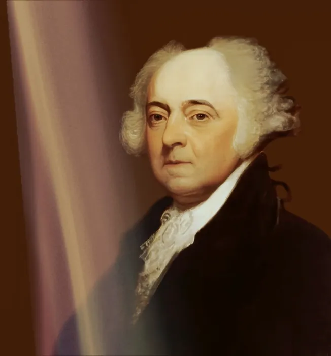 Framed Print : Portrait of John Adams, 1735 - 1826
