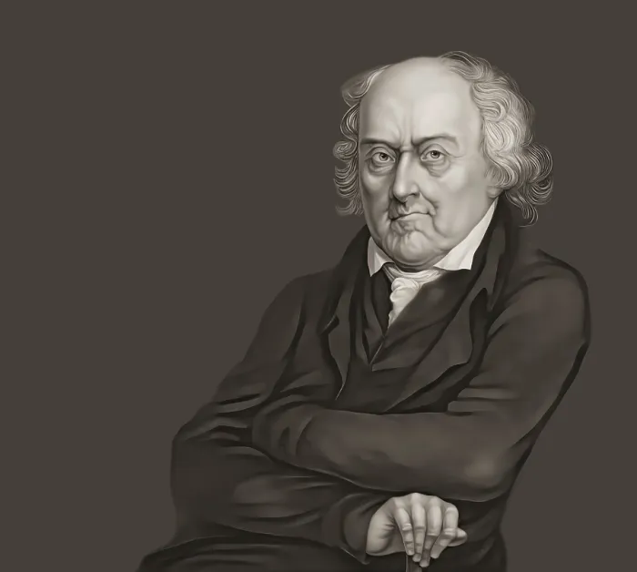Framed Print : Portrait of John Adams as an old man