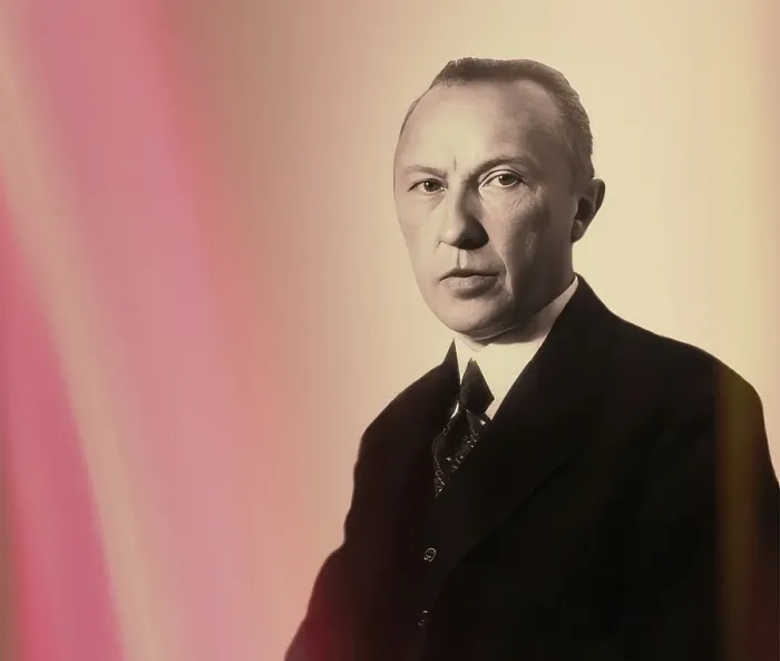 Framed Print : Portrait of Konrad Adenauer as a young man, 1876-1967, mayor of Cologne, first Chancellor of the Federal Republic of Germany, Europe, digitally edited