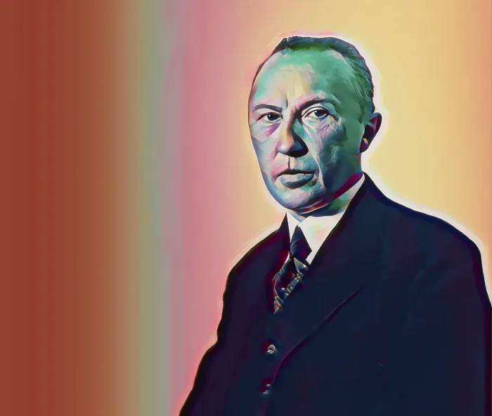 Framed Print : Portrait of Konrad Adenauer as a young man