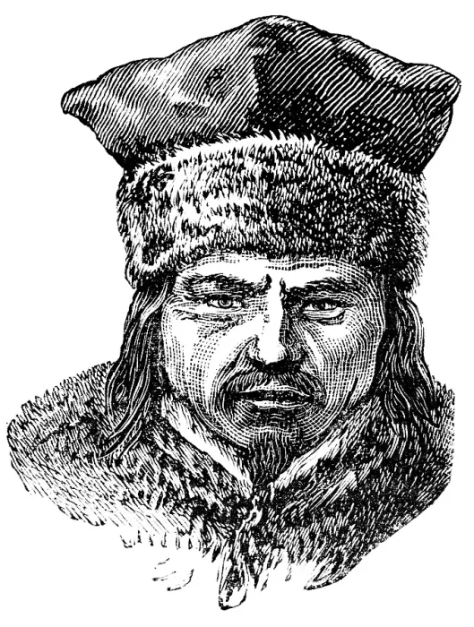Framed Print : Portrait of a Lapp or Sami with fur cap and fur collar, adult from the front, face, chin beard, long hair, North Scandinavia, historical illustration 1888 Framed Print : Portrait of a Lapp or Sami with fur cap and fur collar, adult from the front, face, chin beard, long hair, North Scandinavia, historical illustration 1888