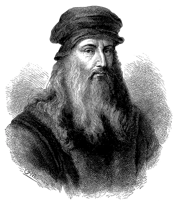Framed Print : Portrait of Leonardo da Vinci - an Italian polymath of the High Renaissance Framed Print : Portrait of Leonardo da Vinci - an Italian polymath of the High Renaissance