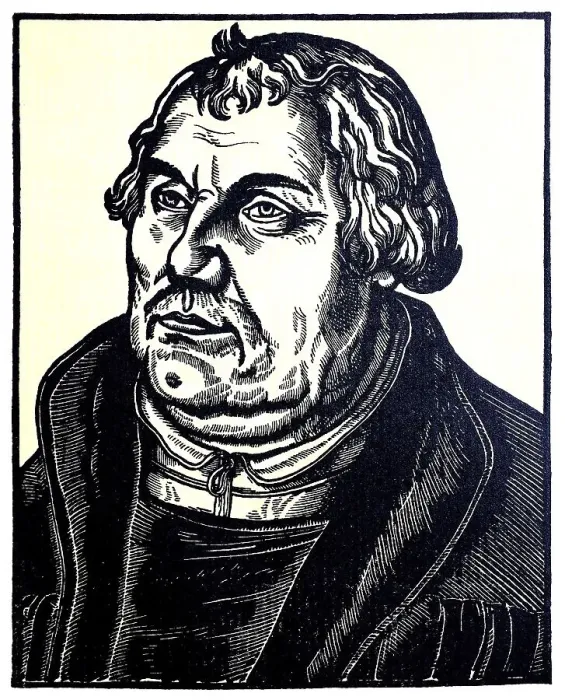 Framed Print : Portrait of Martin Luther after Lucas Cranach