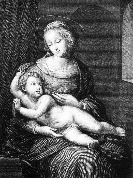 Framed Print : Portrait Mater Immaculata after Raphael Framed Print : Portrait Mater Immaculata after Raphael