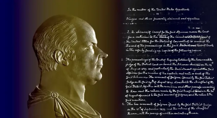 Framed Print : Portrait after a medal of John Quincy Adams