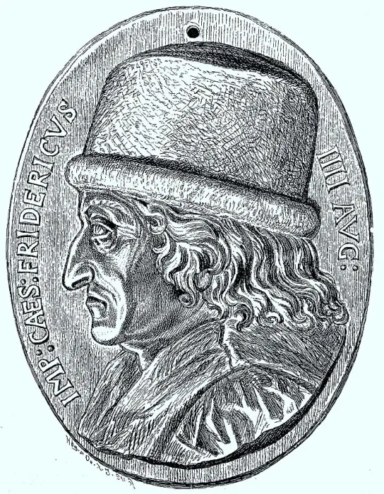 Framed Print : Portrait medallion of Emperor Frederick III 21 September 1415
