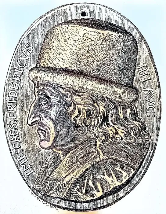 Framed Print : Portrait medallion of Emperor Frederick III