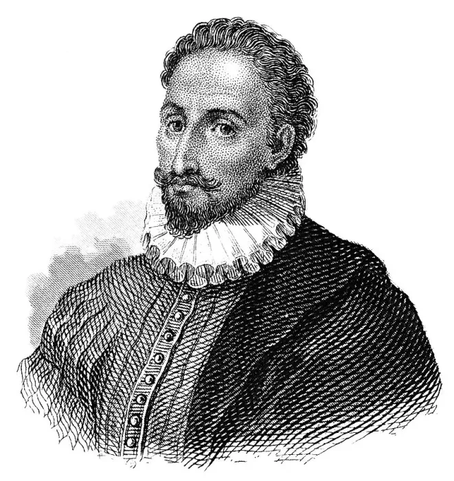 Framed Print : Portrait of Miguel de Cervantes Saavedra
